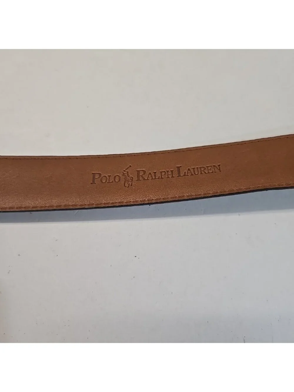NWT Polo Ralph Lauren Brown Leather Belt Mens Genuine Leather Brass Buckle
